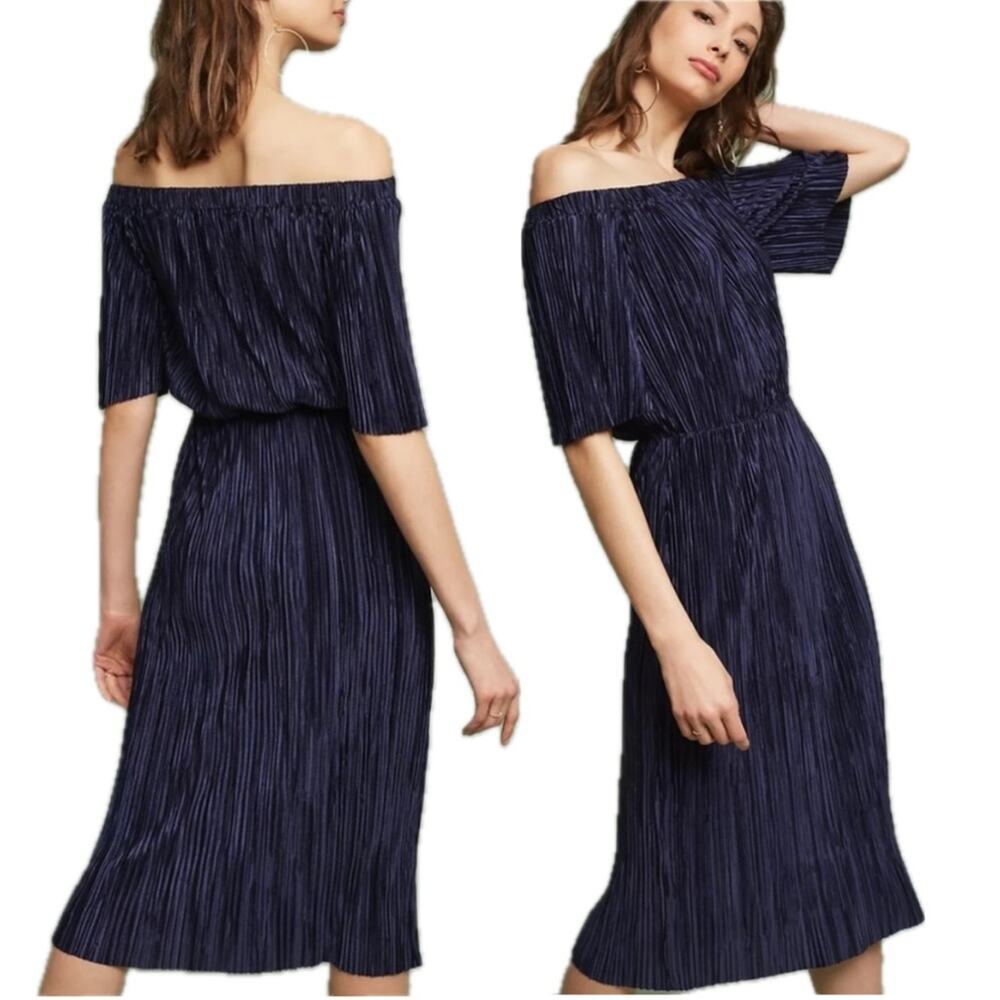 Anthropologie Sunday In Brooklyn Textured Off-The-Shoulder Dress